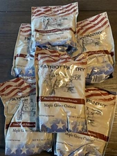 PATRIOT PANTRY OATMEAL MAPLE GROVE 6 PACKS 48 TOTAL SERVINGS EMERGENCY FOOD
