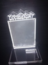 coors light led illuminated bar display clear perspex rocky mountains menuholder
