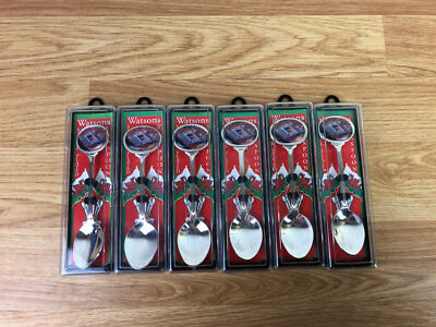 Konvolut 6 x Watsons versilberte Löffel Millennium Stadium Cardif Design 
