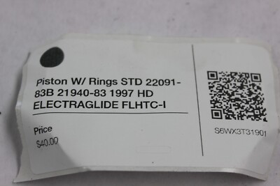 Piston W/ Rings STD 22091-83B 21940-83 1997 HD ELECTRAGLIDE FLHTC