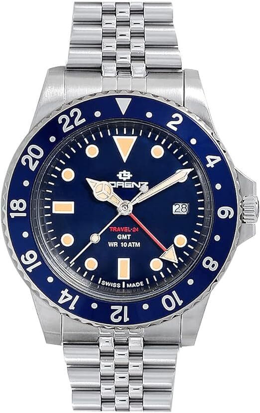 Swiss Made Lorenz Prezzi Orologi LORENZ TRAVEL-24 GMT 090001BB<br