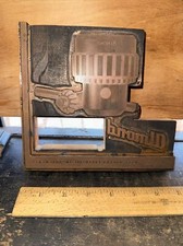 Printing Block Almond Gear Chuck Copper Face, Nice Details Rare