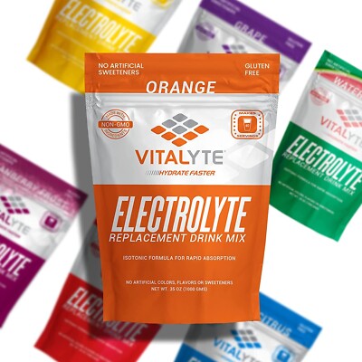 Vitalyte Electrolyte Powder,  35 oz, 40 Servings Per Container   Orange