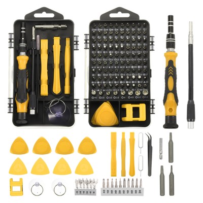 138 in 1 Magnetic Precision Screwdriver Set Electronics Repair Tools Kit Yellow