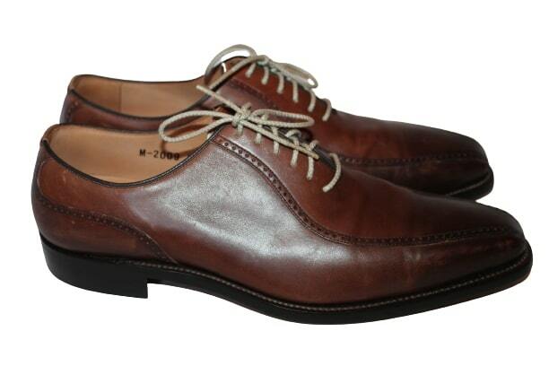 SAOLA Scotch Grain Scarpe eleganti Sakata in pelle marrone cucite Giappone taglia 25 US 7