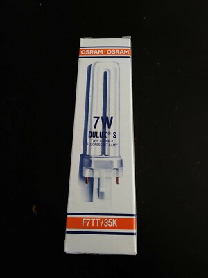 7 Bulbs Tubes 7W DULUX S OSRAM Twin Compact G23 Fluorescent Lamp F7TT/35K OG New