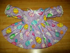 EASTER BUNNY RABBIT FANCY EGGS DRESS LAVENDER for 13-14" CPK Cabbage Patch Kid