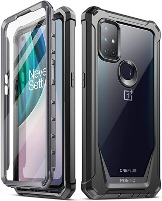 For OnePlus Nord N10 5G Case | Poetic [Dual Layer] Shockproof Cover Cover Black