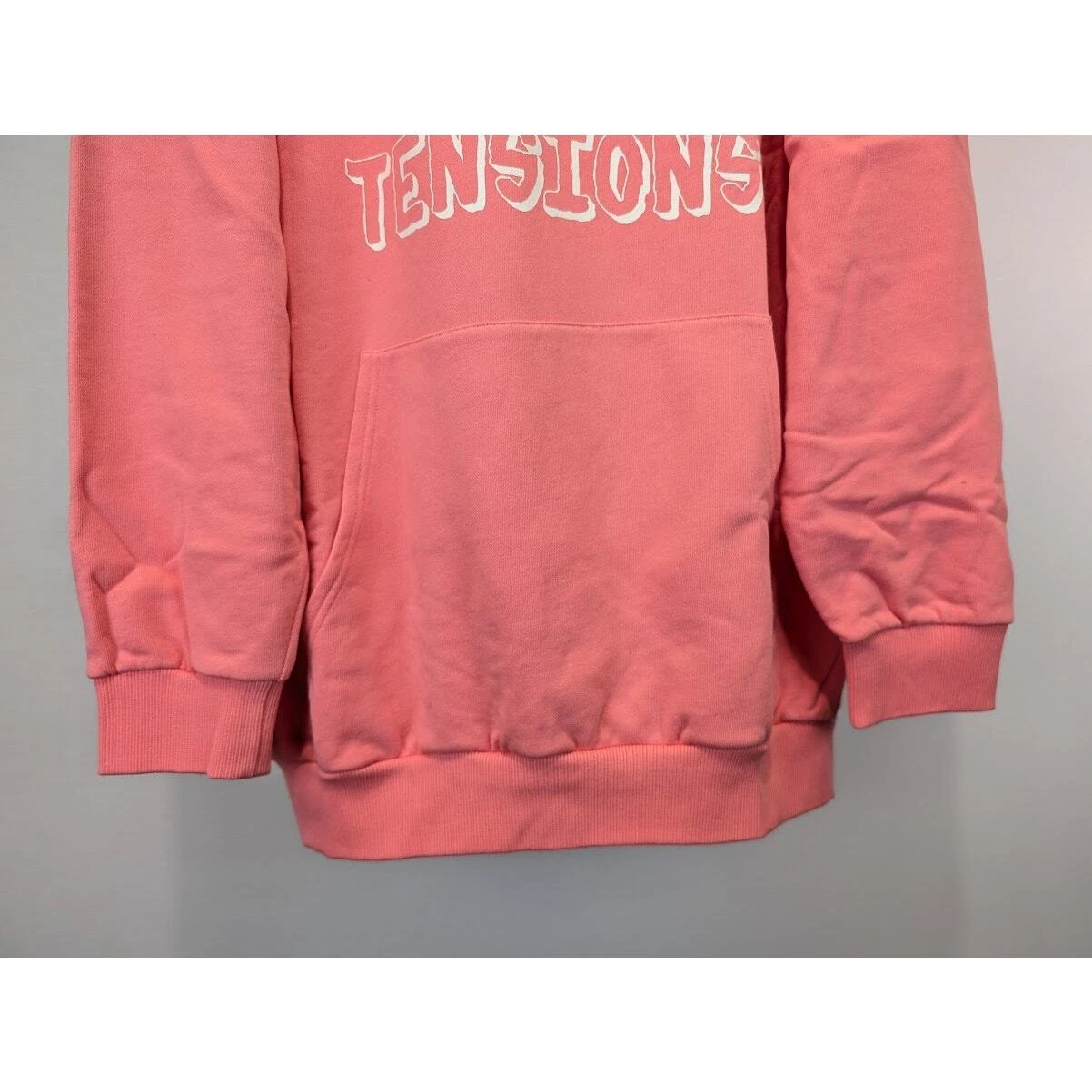 Felpa con cappuccio Celine " Flamingo Tensioni " rosa nuova con etichetta Medium