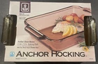NOS Vtg 2 QT Baking Dish Anchor Hocking Amber Brown 8x11.5 Rectangle USA 49454