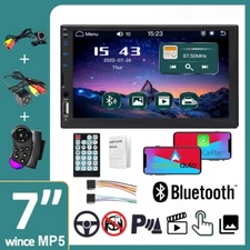 7" Double 2 Din Car Stereo Bluetooth Radio Multimedia Player Touch Screen Mirror