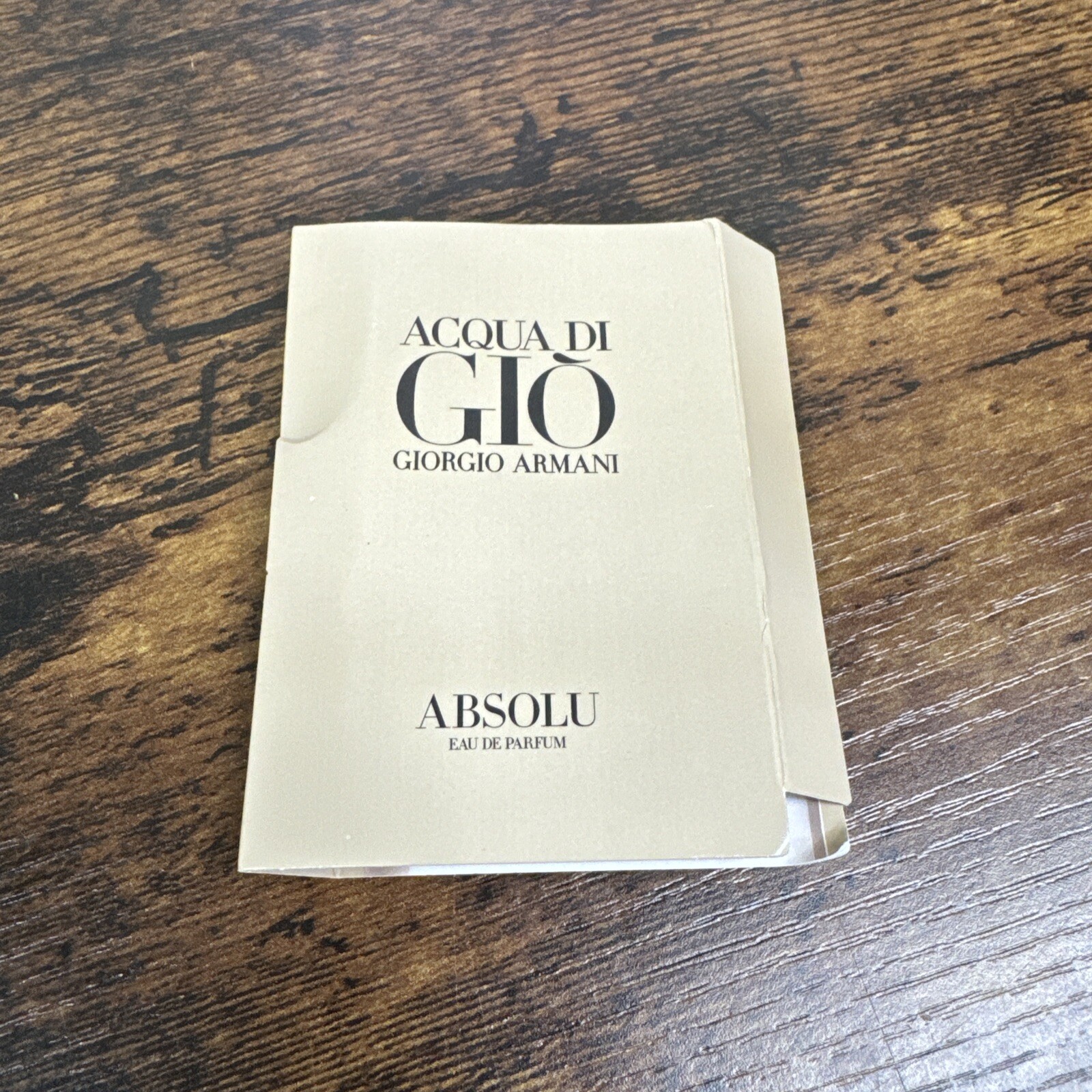 2x Giorgio Armani ACQUA Di Gio Absolu Eau De Parfum Sample Vial 