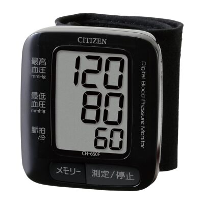 Official CITIZEN Sphygmomanometer (wrist type)  CH650F(BK) NEW from Japan