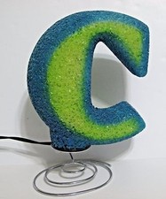 Nightlight Lamp Initial "C" Blue and Green 7 watts