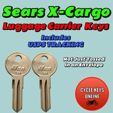 2 Sears X-cargo Rooftop Luggage carrier keys cut to code key codes 2802-3021
