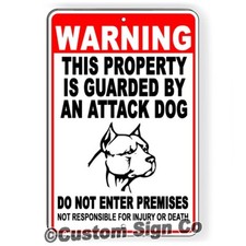Beware Of Dog Metal Sign Dog Will Bite Security Keep Out Warning Do Not Enter