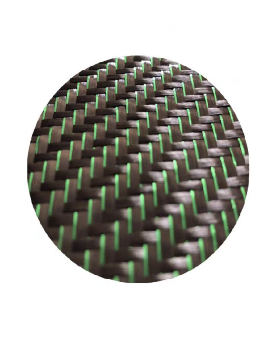 3k 250gsm green silk twill carbon fiber cloth car decoration cloth 100