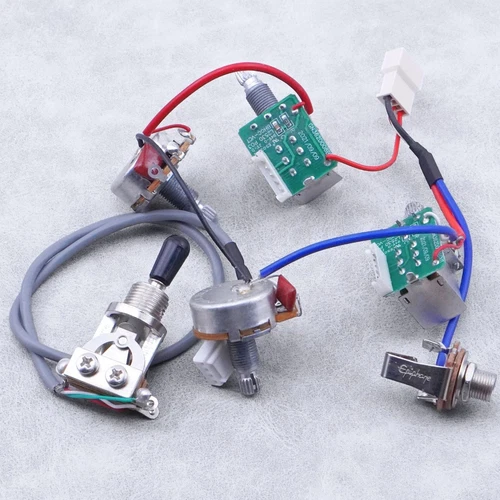 1 Set Epiphone Guitar Wiring Harness 2V2T PULL/PUSH POT Switch For SG LP Dot OEM