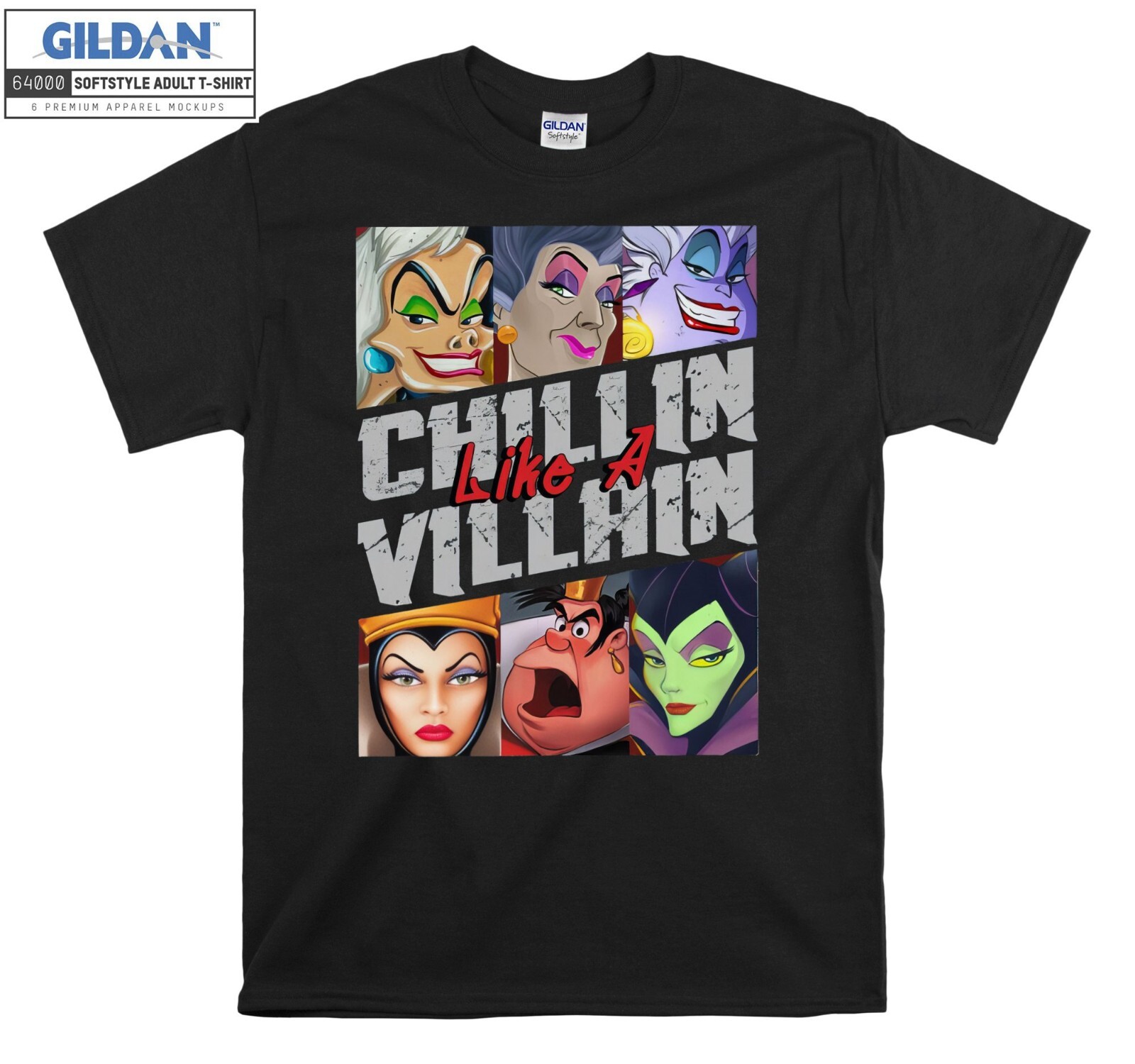 Disney Chillin Like A Villain Maléfica Ev Sudadera con Capucha Camiseta Hombres Mujeres Unisex AC243