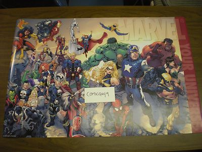 x1 vintage 2008 MARVEL YOUR UNIVERSE POSTER 24 X 36 INCHES