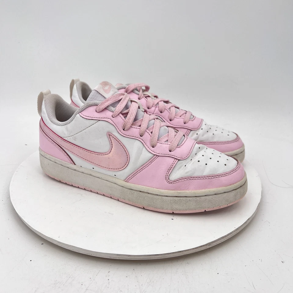 Zapato Nike Court Borough Low 2 Juvenil Talla 7Y Mujer 8.5 DQ0492-100 Blanco Rosa Espuma Foto 4 de 4