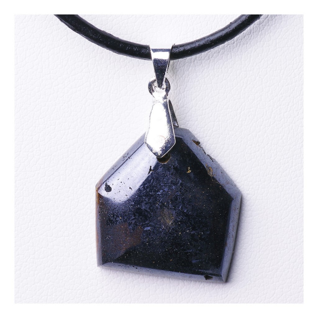 Pendentif Goethite Montroc 26,50 ct argent - Collier pierre naturelle rare collection A24-27