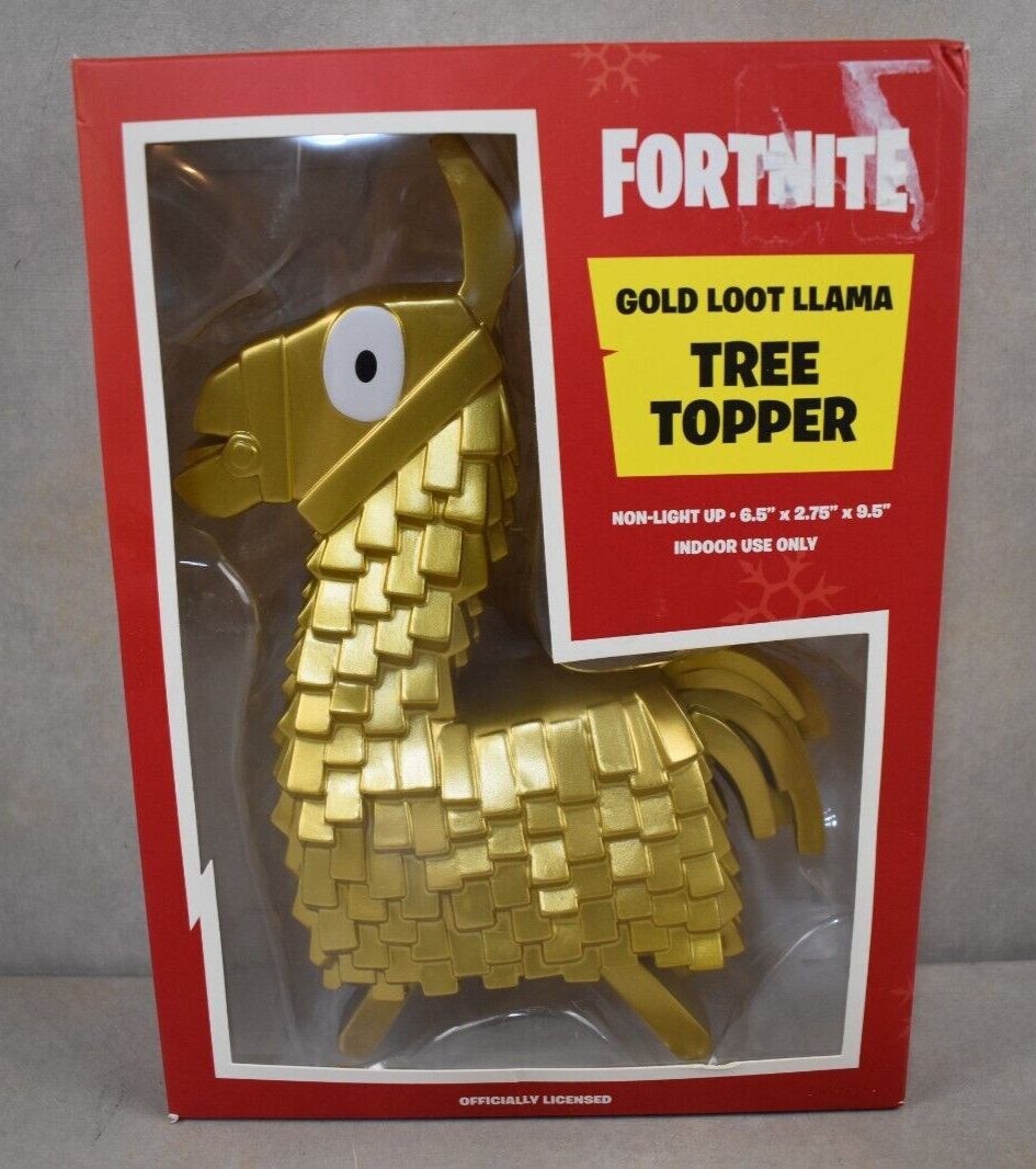 Fortnite Gold Loot Llama Tree Topper Collectible NonLight Up Indoor