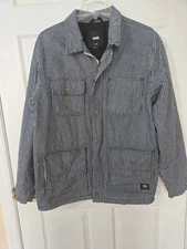 VANS, MOUNT VERNON MILLS Men's Striped Jacket, Size L, 100% Cotton. Free Ship!