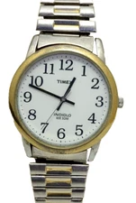 READY 2 wear MEN'S  easy READ Timex INDIGLO quartz 34mm WATCH