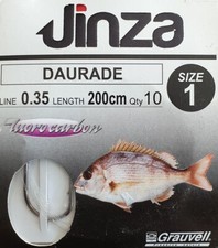 Grauvell Jinza Hameçon à daurade N°1 monté Fluorocarbone en 35/100 longueur 2M