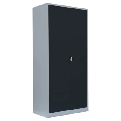 Stahl Aktenschrank 195cm montiert Metall Flügeltürenschrank abschließbar 530348