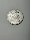 1875 CC - Silver Trade Dollar - w/ Chopmarks And Pierce