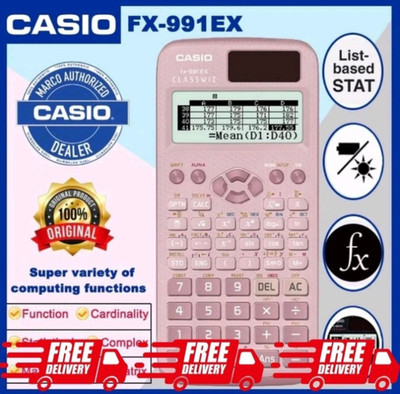 Casio FX-991EX-PK Classwiz Scientific Calculator ORIGINAL Pink NEW School Office