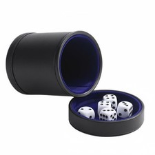 PU Leder W&uuml;rfelbecher Leises Sch&uuml;tteln Inklusive Deckel f&uuml;r Brettspiele