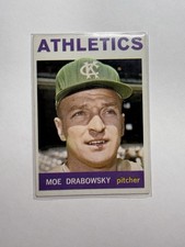 TOPPS 1964 BASE SET MOE DRABOWSKY #42 KANSAS CITY ATHLETICS BASEBALL CARD