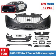 Front Bumper Cover Grille Assembly For 2013-2019 Ford Taurus Police Interceptor