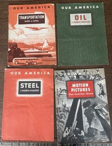 Coca-Cola 1946 Original Our America Advertising Booklet Lot of 4 Transportation
