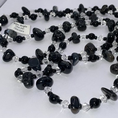 Bijou Brigitte Obsidian Endlos Kette, 129g, L-146cm,B-bis1.4cm