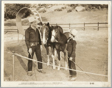 Gene Autry Beyond the Purple Hills 1950 Press Photo 8X10 Champion horse training