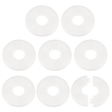 8pcs Wall Split Flange 33.5mm/1.3" Self-Adhesive Plumbing Cover Plates White 