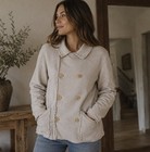 Frank & Eileen Belfast Dusk Pink  Cotton Button Jacket with Pockets Size M