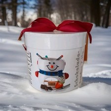 FONDUTA DI CIOCCOLATO ceramica bianca NATALE INVERNO PUPAZZO DI NEVE di MÄSER