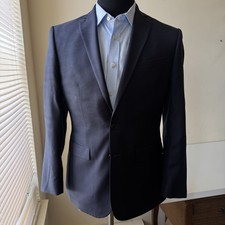 Charles Tyrwhitt Super 110s Wool Blazer Mens 38S Navy Slim Fit Sport Coat AS IS