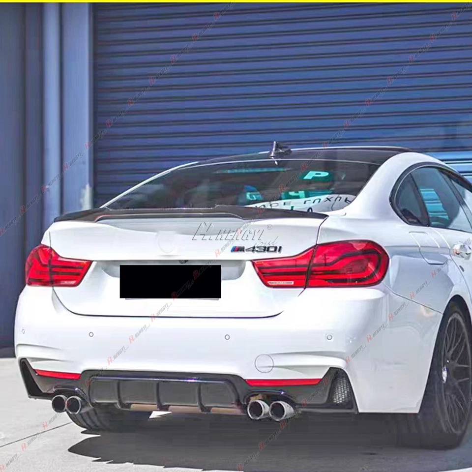 M4 Style Trunk Spoiler Gloss Black For 14-20 BMW F36 430i 435i 440i Gran Coupe - Image 3 of 4