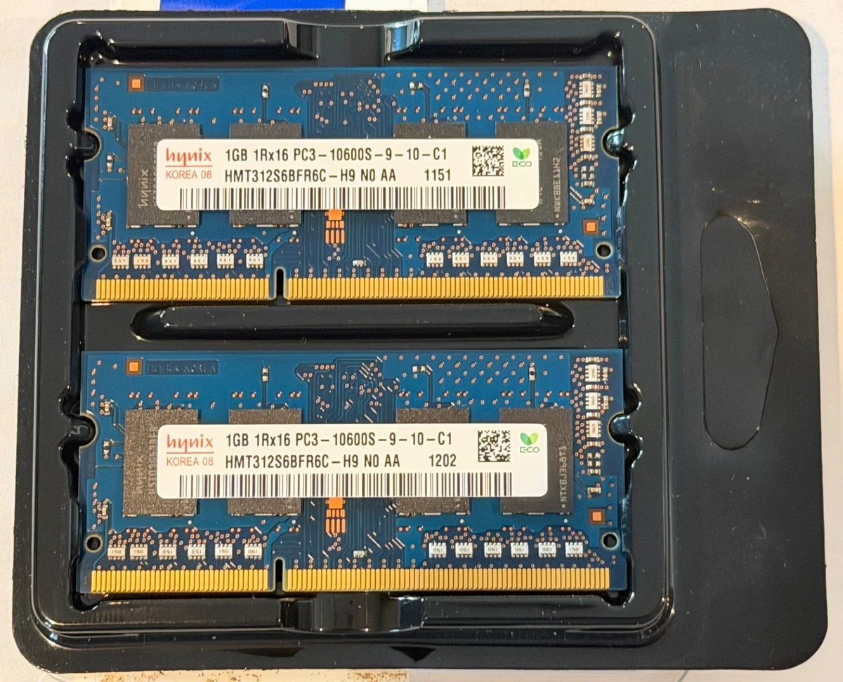 25+ Hynix PC3-10600 (DDR3-1333) Bus Speed Computer RAM 1 GB
