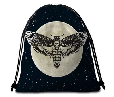 Skull Moth Bag Satchel Back Sack Silence Moon Lambs Horror Gothic Slasher Killer - Photo 1/3