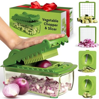 Multifunctional Vegetable Chopper & Slicer - Crocodile Onion Cutter, Cool Kitche