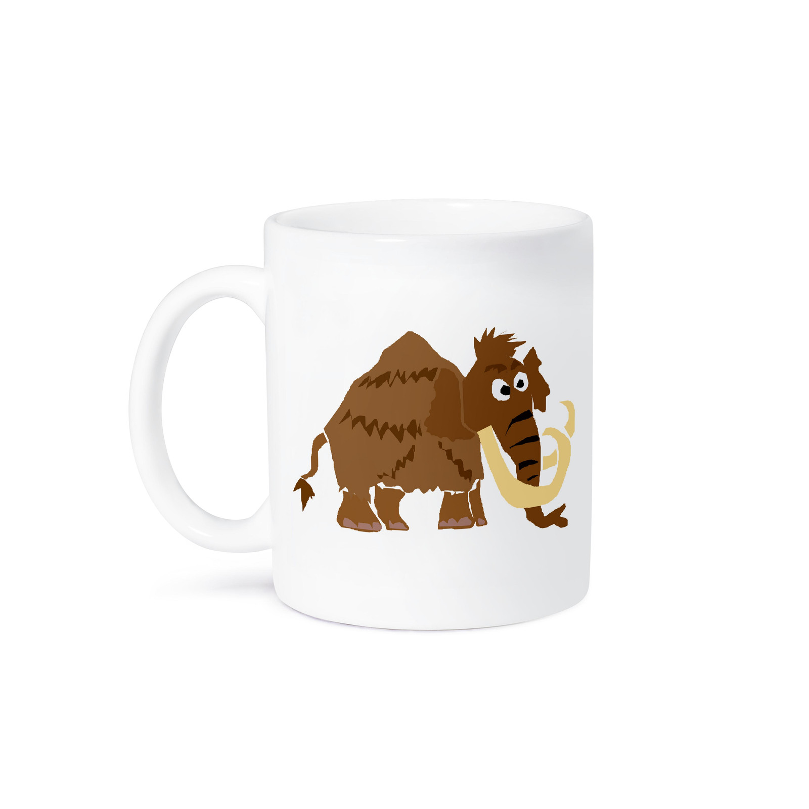 Funny Woolly Mammoth Primitive Art Coffee Mug by 3dRose