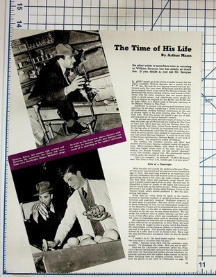 1944 Collier's Magazine Saroyan Article Old Crow Wildroot Ads Ephemera