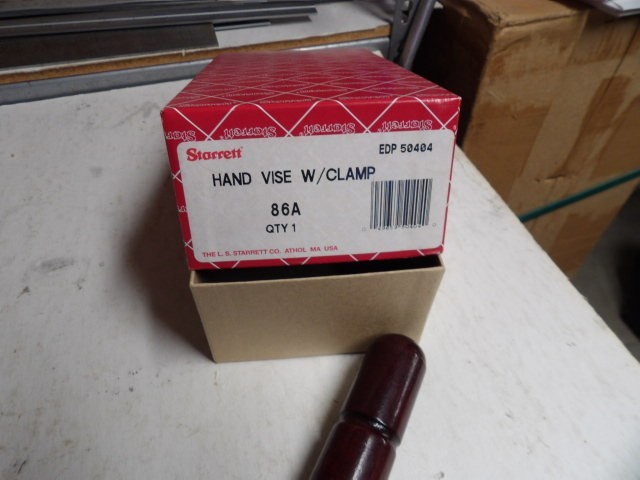 STARRETT #86A Hand Vise W/Clamp  Complete Set  NOS